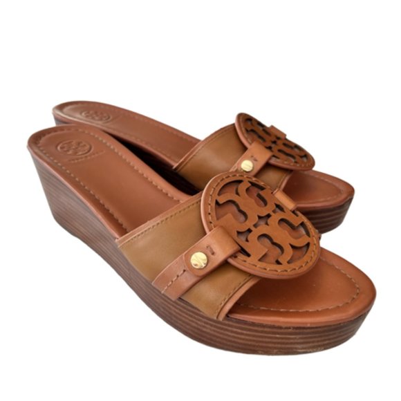 Tory Burch Tan Wedge Ladies Shoe size 10 - Picture 1 of 4